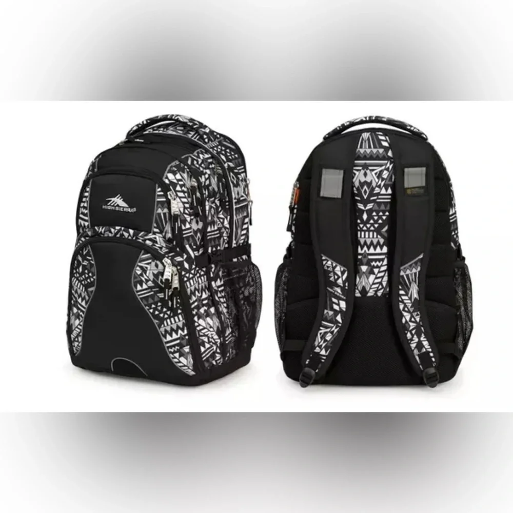 High Sierra Swerve Laptop Backpack, Geo Weave/Black, 19 x 13 x 7.75-Inch